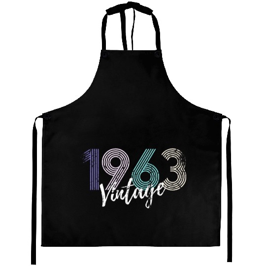 60 Years Vintage 1963 Retro 60th Birthday Aprons