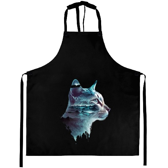 Cat Art Design Cute Cat Mom Meow Paws I Love Cats Aprons