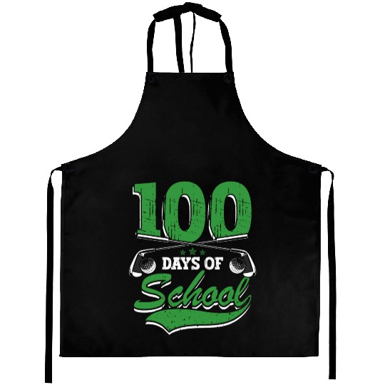 100 Days Of School Sports Golf Ball Athletic Aprons