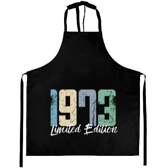 50 Years Vintage 1973 Retro 50th Birthday Aprons