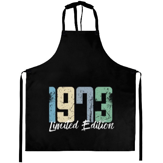 50 Years Vintage 1973 Retro 50th Birthday Aprons