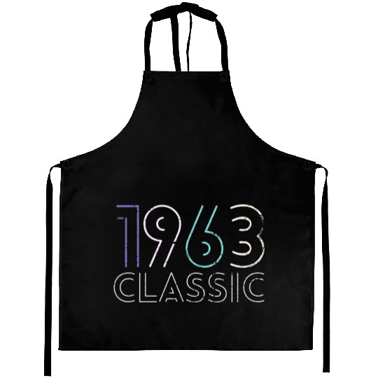 60 Years Vintage 1963 Retro 60th Birthday Aprons