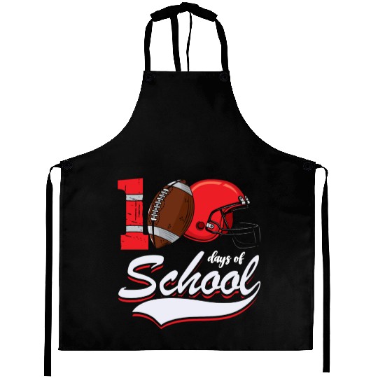 100 Days Of School Rugby Football Sports Athletic Aprons