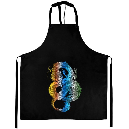 Japanese Dragon Vintage Demon Retro 102 Aprons