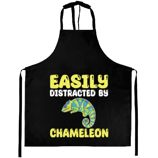 Funny Chameleon Lover Quote Aprons