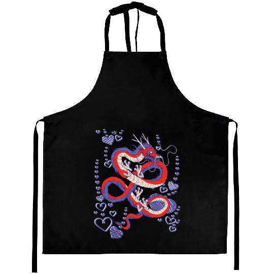 Cooler Japanese dragon Aprons