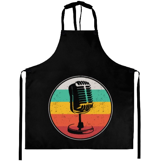 Karaoke Singer Microphone Vocalist Aprons