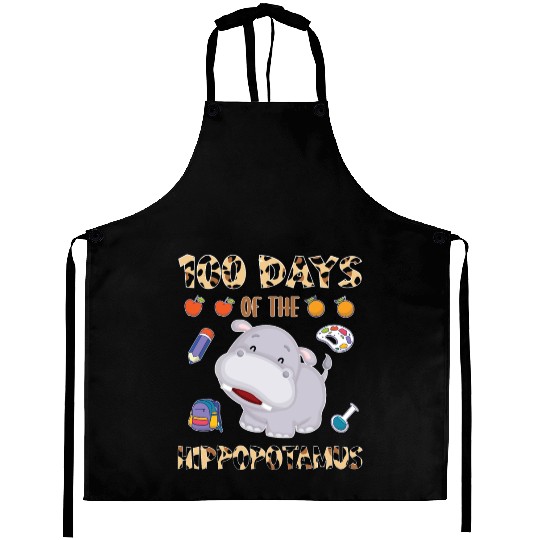 100 Day Of The Hippopotamus Cheetah Leopard Aprons