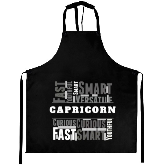Capricorn Zodiac Star Sign Word Cloud Square Monoc Aprons
