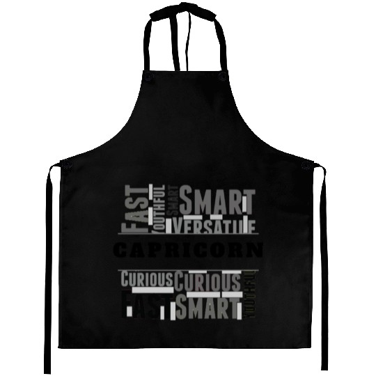 Capricorn Zodiac Star Sign Word Cloud Square Monoc Aprons
