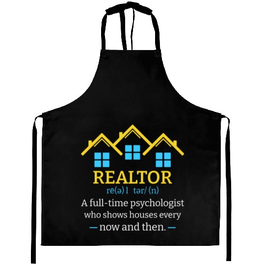 Funny Realtor Definition Outfit for Real Estate Ag Aprons