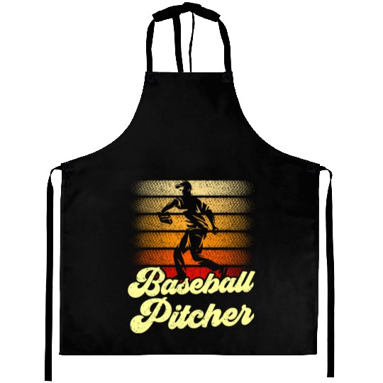 Baseball Pitcher Player Hobby Sayings Aprons