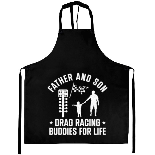 Drag Racing Race Car Dad Son Aprons