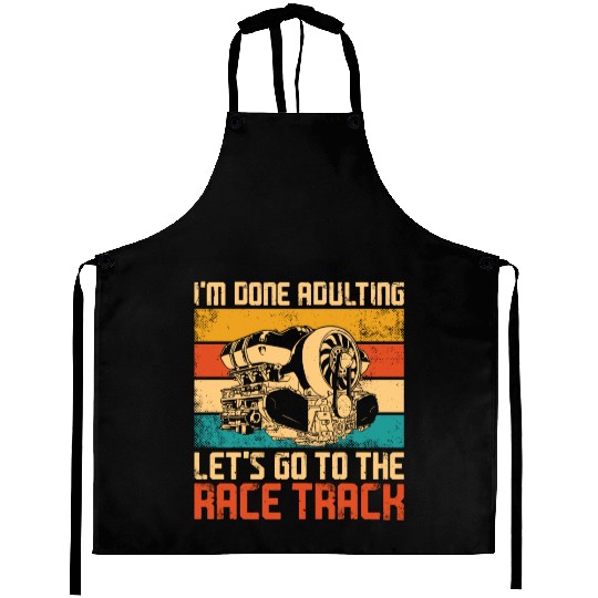 Drag Racing Race Car Retro Vintage Aprons
