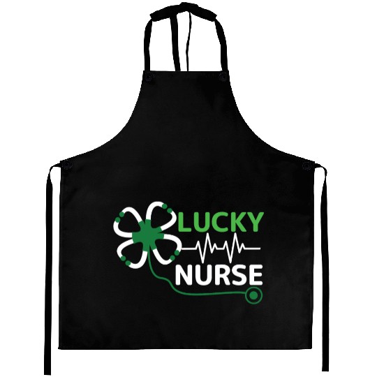 Saint Patrick Day Clover Lucky Nurse Aprons