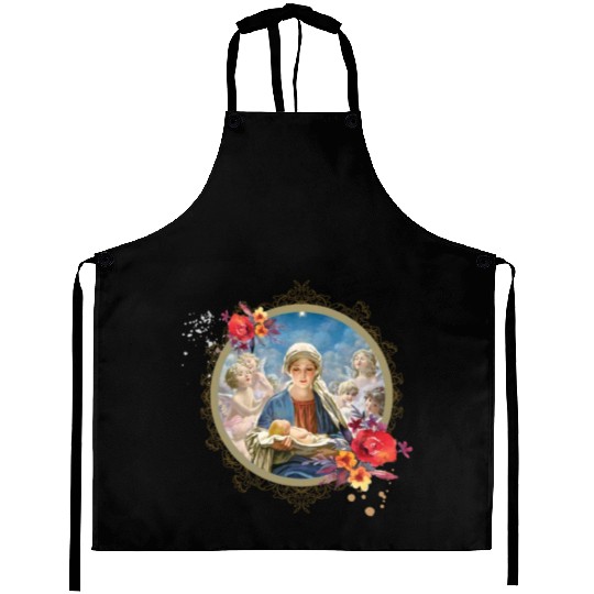 Christmas Nativity Star Blessed Mother Mary Jesus Aprons