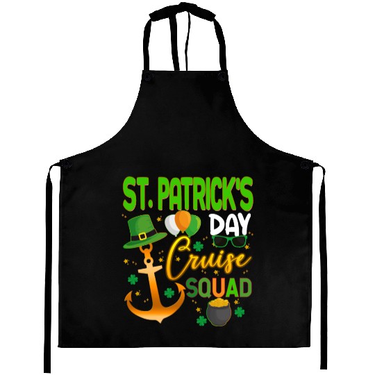 St Patrick's Day Cruise Squad Group Matching Aprons