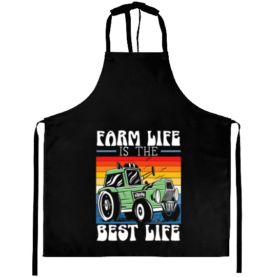 Farm Tractor Farming Life Agriculture Farmer Aprons