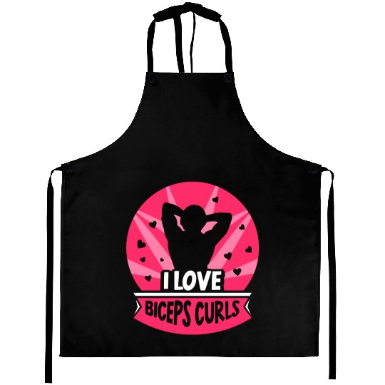 I Love Biceps Curls Sayings Workout Curl Muscle Aprons