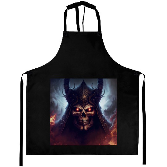 Fiery demon of death version 2 Aprons