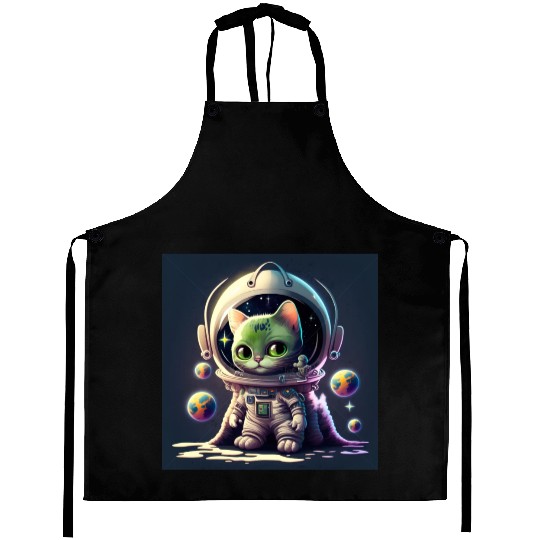 cat in space Aprons