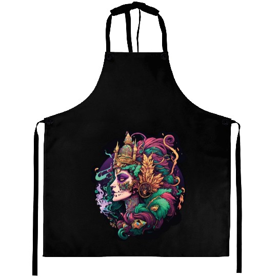 Mardi Gras Mask Queen Aprons