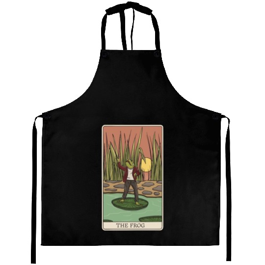 Cottagecore Frog Tarot Card "The FROG" for a Tarot Aprons
