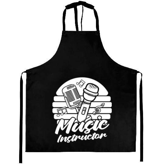 Music Teacher Microphone Aprons