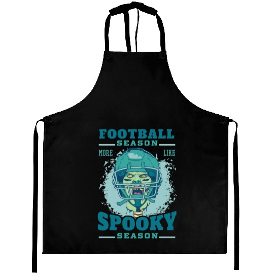 Football season spooky season zombie Football seas Aprons