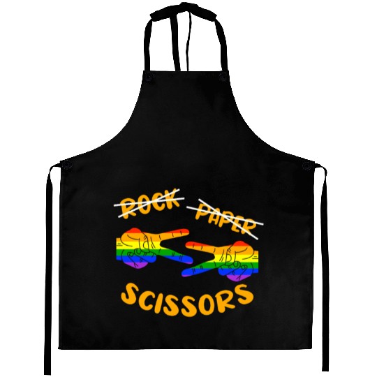 Rock Paper Scissors, LGBT Rainbow Flag Aprons