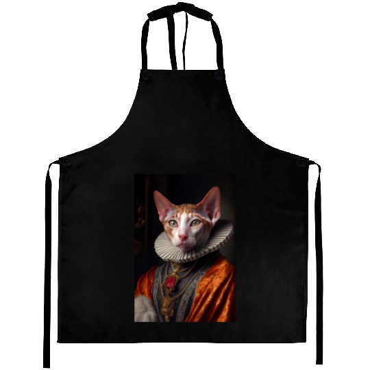 Cornish Rex Prince Cat Breed Portrait Royal Renais Aprons