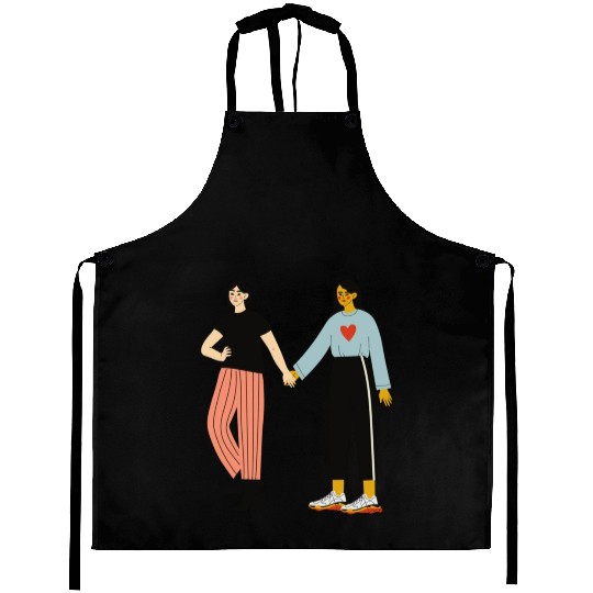 lesbian lgbtq pride valentine day 2023 valentines Aprons