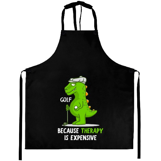 Golf Because Therapy Is Expensive Funny Golfers Aprons