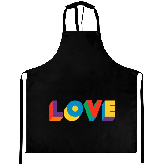 LGBTQ+ Love Colorful Rainbow Aprons