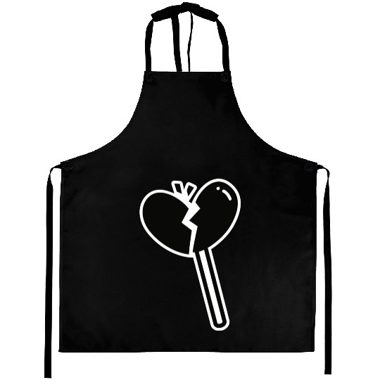 Broken Heart Lollipop Candy Aprons