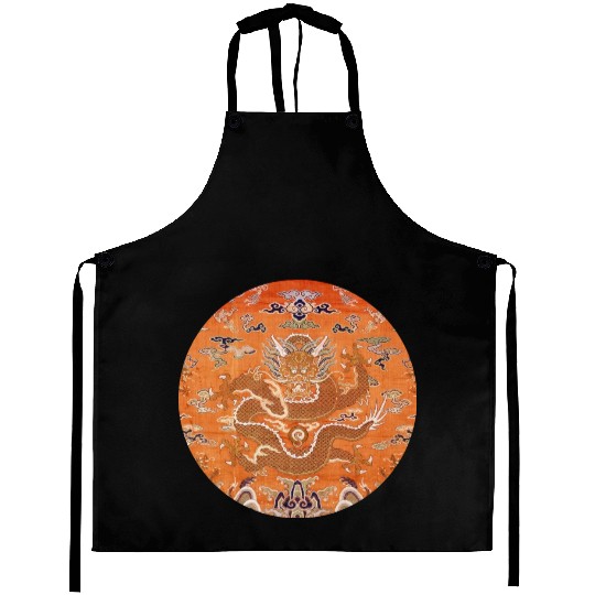 Chinese dragon fabric Aprons