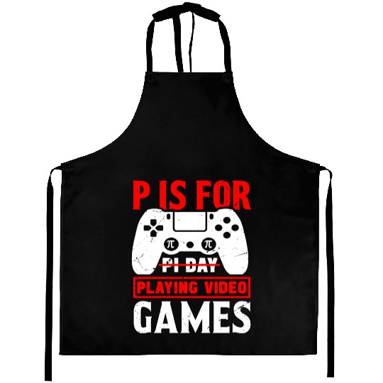 Funny Pi Day Aprons Math Pi Day 3 14 Video Games