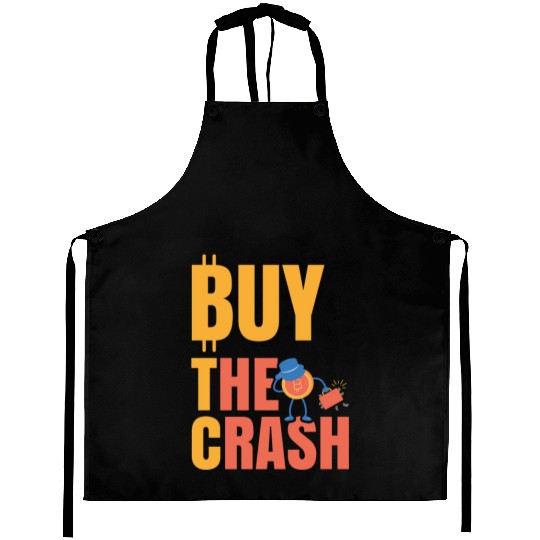 BTC Buy The Crash Crypto Bitcoin Aprons