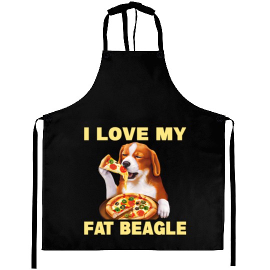 I Love My Fat Beagle Aprons