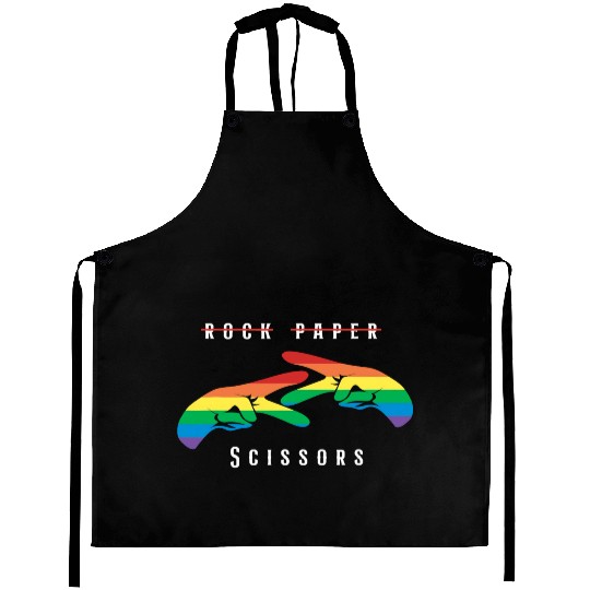Rock Paper Scissors | Funny Lesbian Pride LGBT Aprons