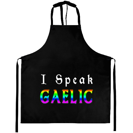 St Patricks Day Rainbow LGBT | I Speak Gaelic Aprons