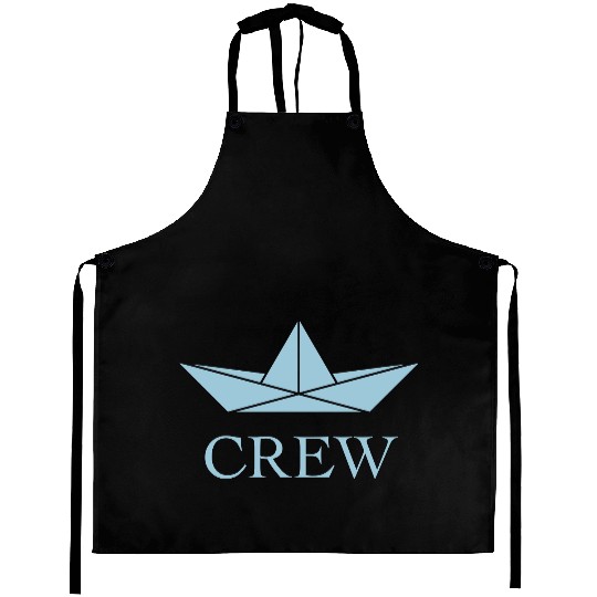 Crew (Crew Complement Paper Boat Paper Ship / Sky) Aprons