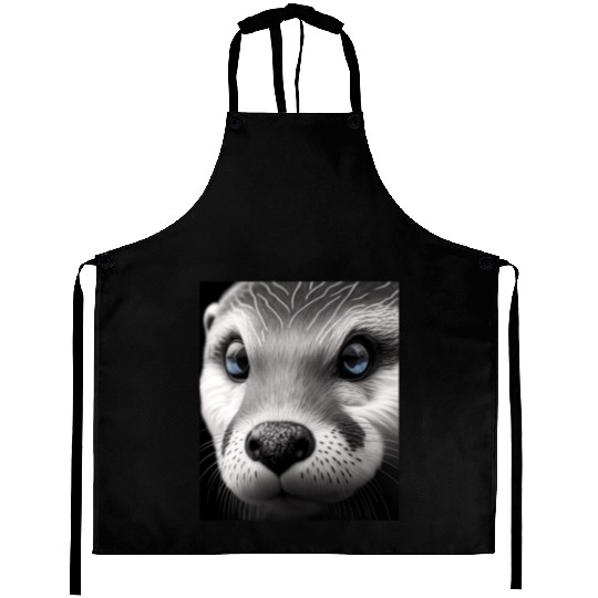 Fashionable Otter Design Cool Sea Otter With Blue Aprons