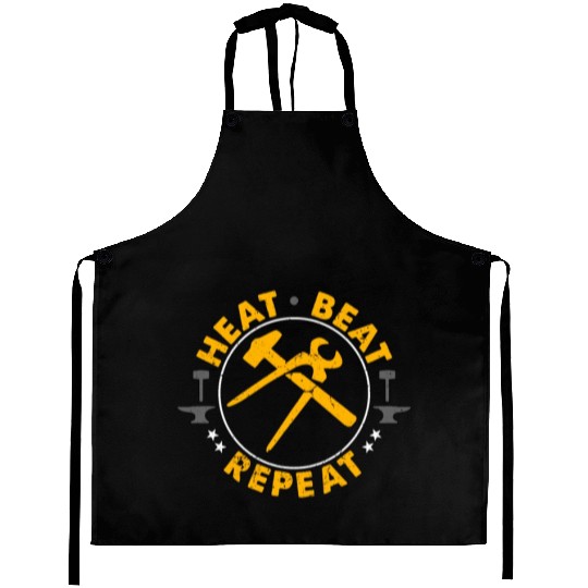 Forging Heat Beat Repeat Iron Worker Blacksmiths Aprons