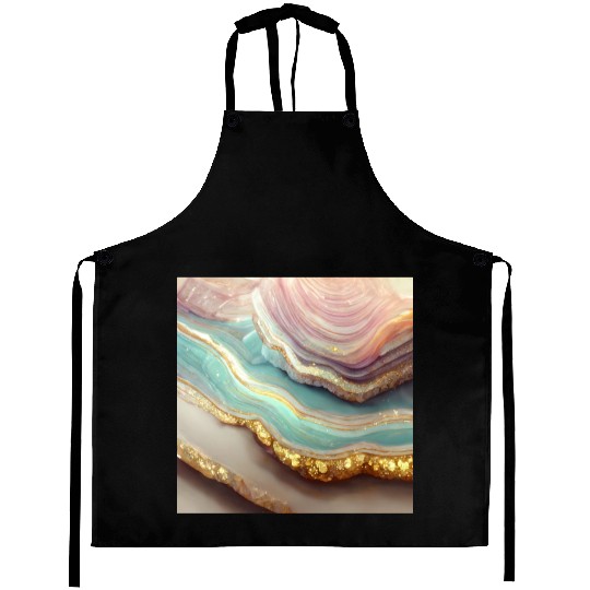 Pastel Agate Geode Stone Aprons