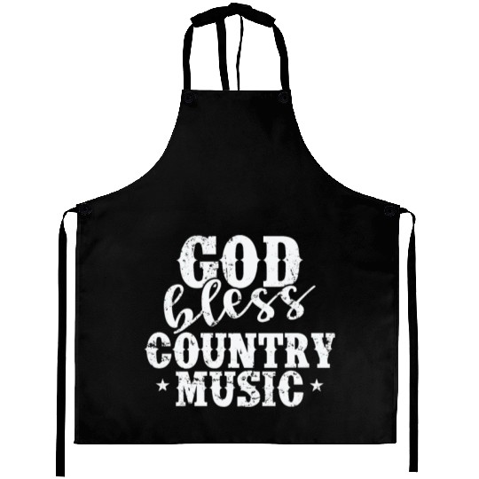 God bless Country Music USA America Cowboys Aprons