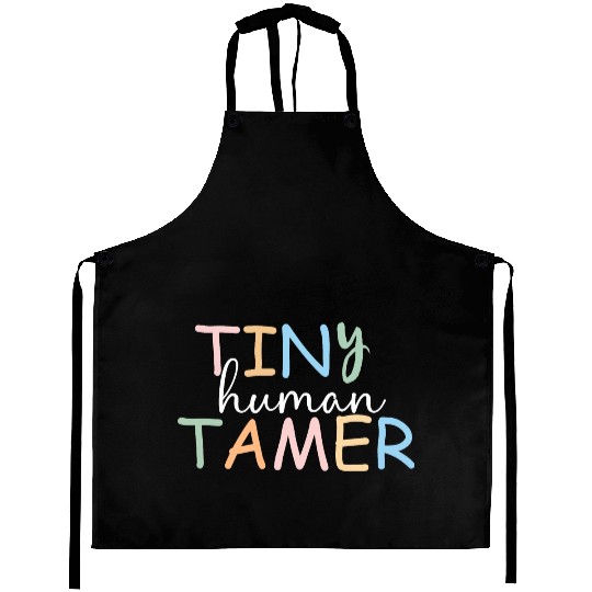 Teacher Aprons, Tiny Human Tamer, Kindergarten Aprons