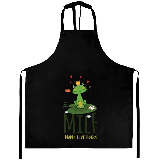 milf man i love frogs Aprons