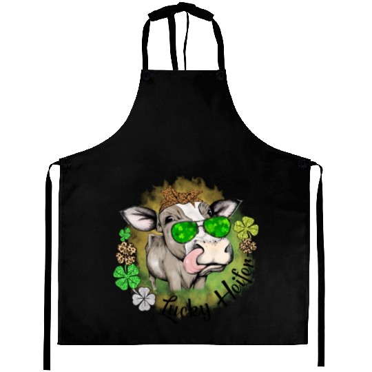 St Patricks Day Irish Lucky Heifer Cattle Farmer Aprons