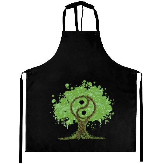 Ying Yang Tree of Life Aprons